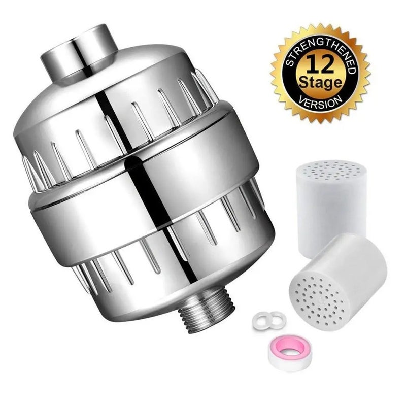 Bluejw Showerhead Filter for Hard Water - 12-Stage High Output Shower Filters Replacement Cartridge - Removes Chlorine, Heavy Metals - Universal Shower Head Water Filter - Image 2